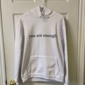 Amazon White Hoodie with Inspirational Text